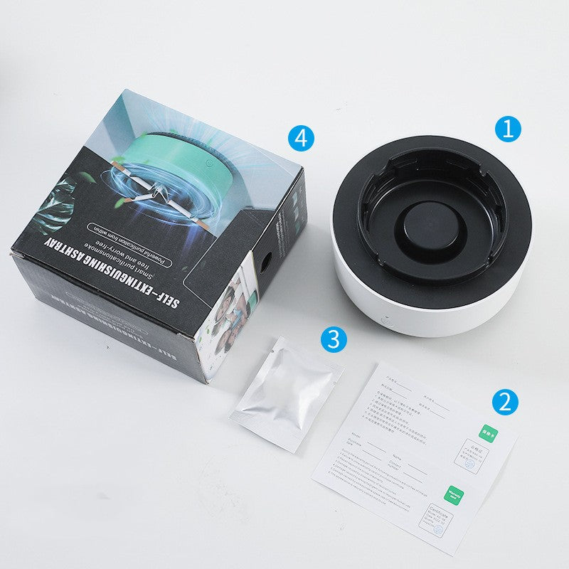 Portable air purifier ashtray with anion purification, compact home improvement device by stcraftdigital for clean indoor air.