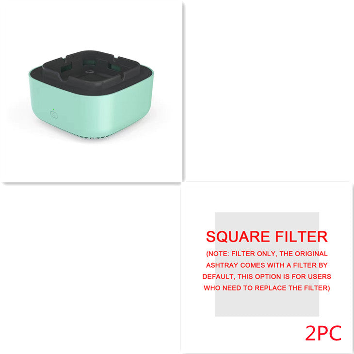 Portable air purifier ashtray with anion purification for home improvement, featuring sleek design and functional air cleaning.