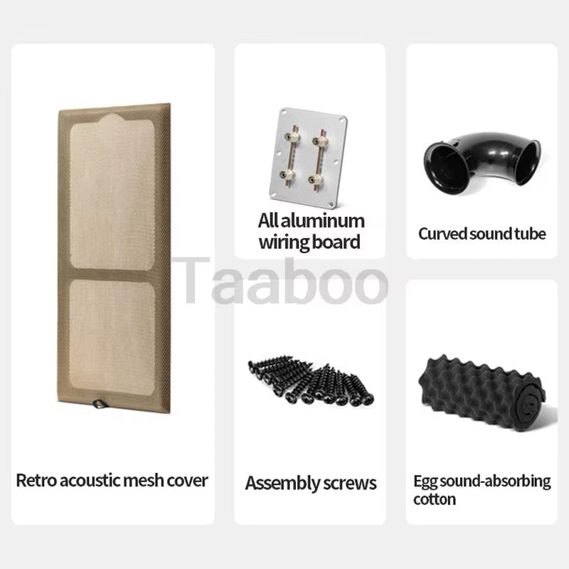 8 Inch Three-Way Labyrinth Speaker Empty Box Bookshelf Speaker Home Speaker DIY Hifi Audio Wooden Handmade Box Passive Speaker
