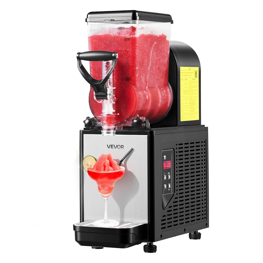 Stcraftdigital 6L commercial slushie machine with self-cleaning feature, ideal for margaritas, milkshakes, and frozen drinks.
