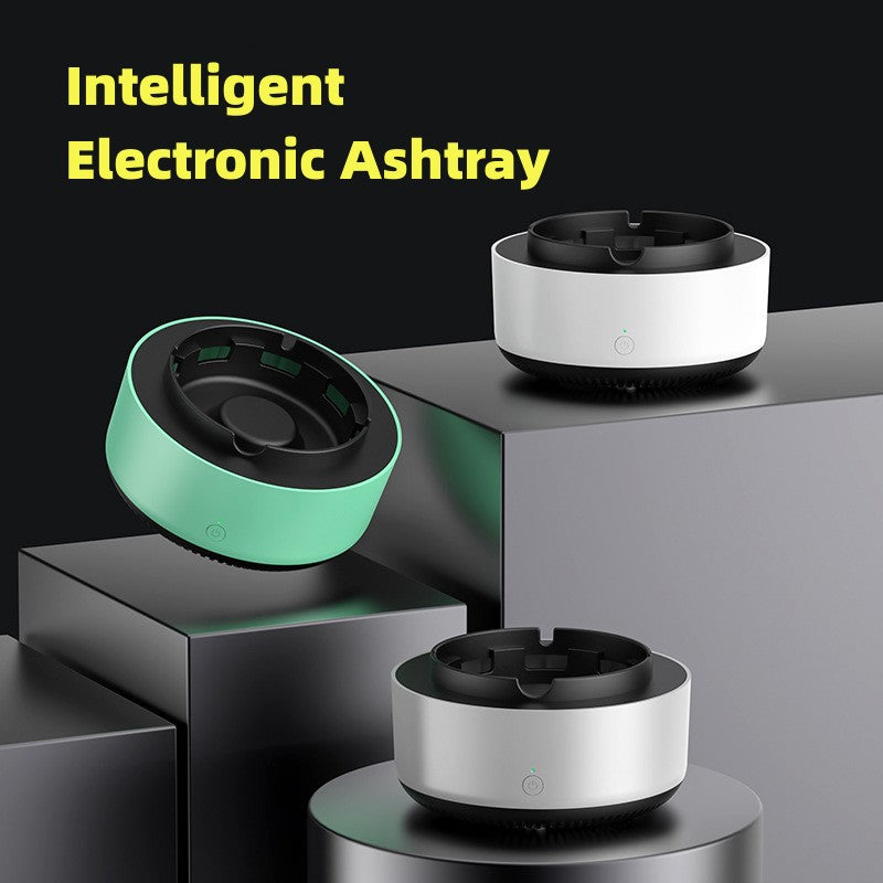 Portable air purifier ashtray with anion purification, compact home improvement device for cleaner air and smoke management.