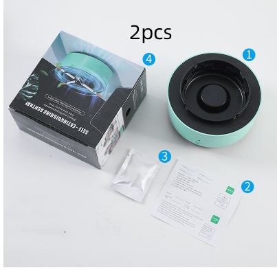 Portable air purifier ashtray with anion purification, compact design for home improvement, by stcraftdigital.