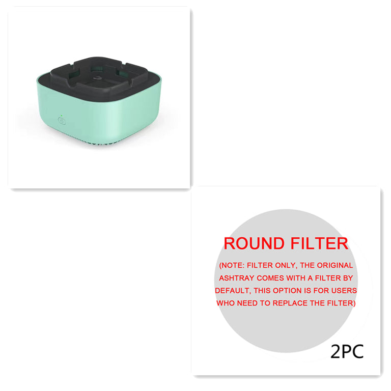 Portable air purifier ashtray with anion purification feature, designed for home use by stcraftdigital.