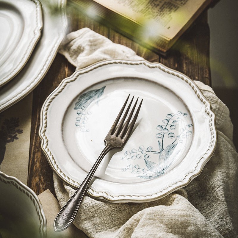 Ceramic Tableware Underglaze Rice Dinner Plate Fish Dish Mug Soup Bowl - stcraftdigital
