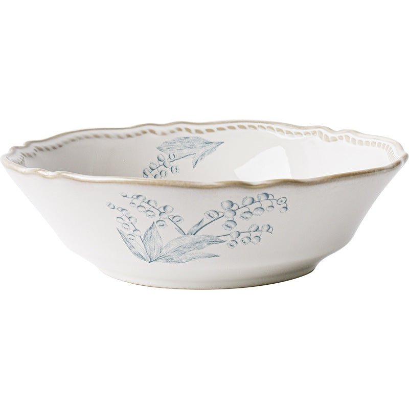 Ceramic Tableware Underglaze Rice Dinner Plate Fish Dish Mug Soup Bowl - stcraftdigital