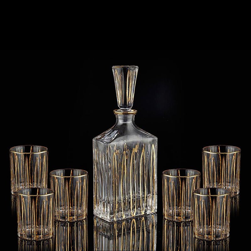 Creative versatile crystal glass whisky set by stcraftdigital, featuring elegant glasses perfect for home bar and beverage enjoyment.