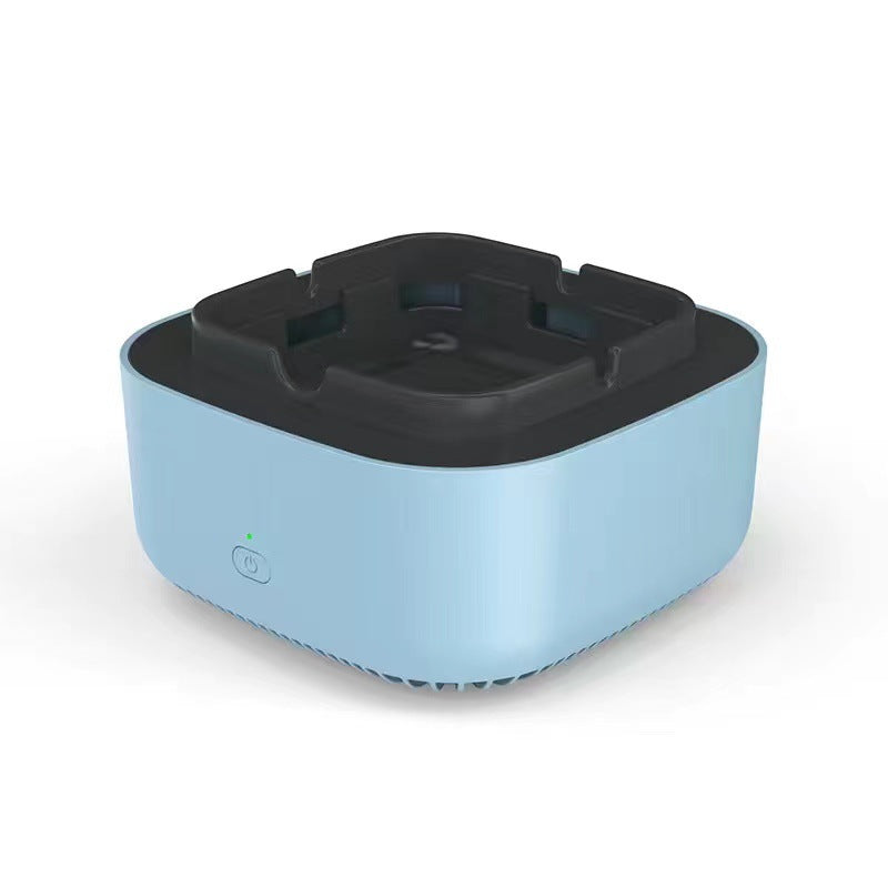 Portable air purifier ashtray with anion purification, compact home improvement device for cleaner air and odor control.