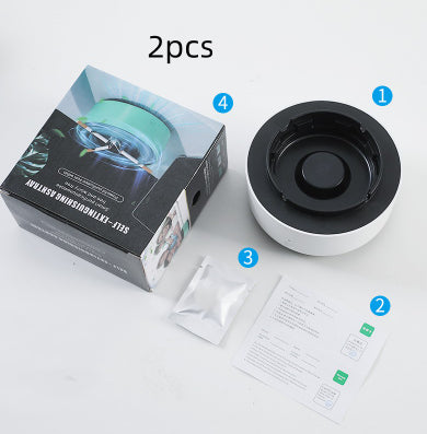 Portable air purifier ashtray with anion purification, compact home improvement device for cleaner air and odor control.