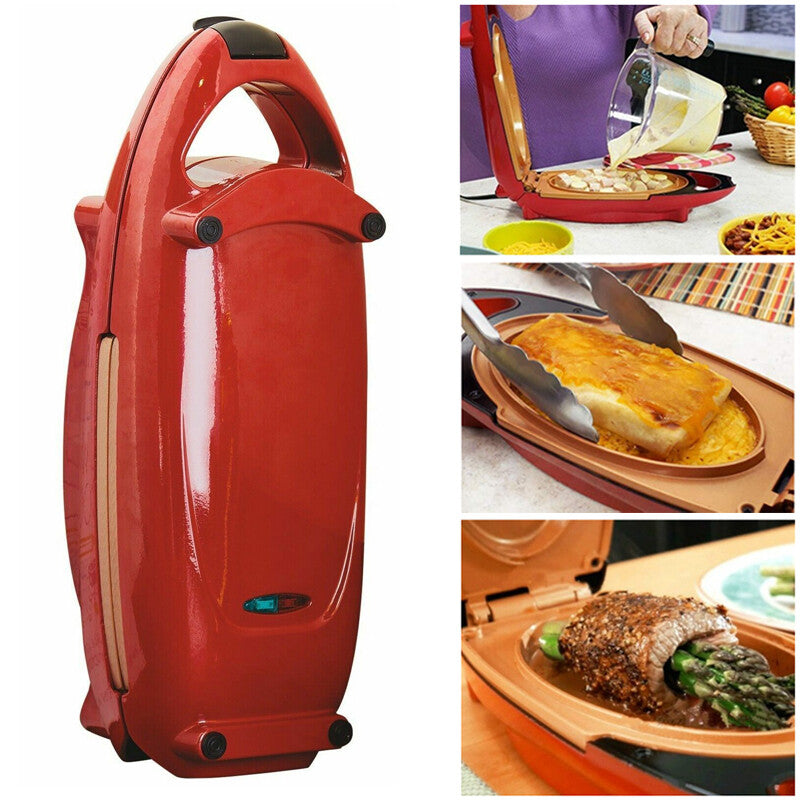 Stcraftdigital ceramic non-stick copper-infused omelette maker for healthy, no-oil grilling in kitchen, home improvement cookware