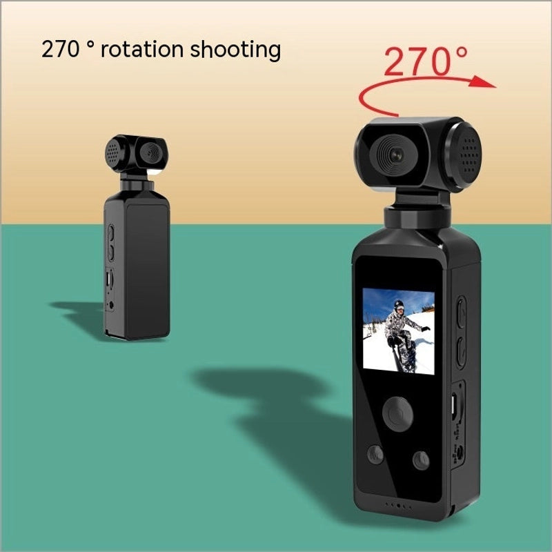 Stcraftdigital 270° 4K pocket camera capturing a scenic outdoor view, ideal for home improvement and adventure recording.