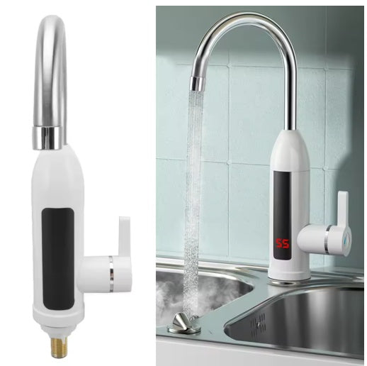 Stcraftdigital 3000W instant water heater faucet with stainless steel, 360-degree rotatable pipe, IPX4 waterproof for kitchen use